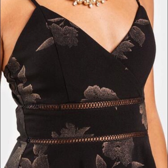 Grettah Gold Foil Mini Dress - Picture 4 of 5